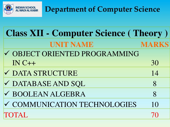 department of computer science