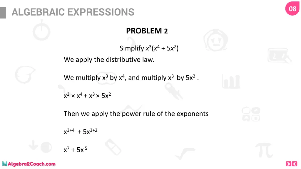 algebraic expressions 7