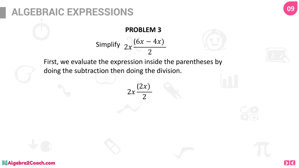 algebraic expressions 8