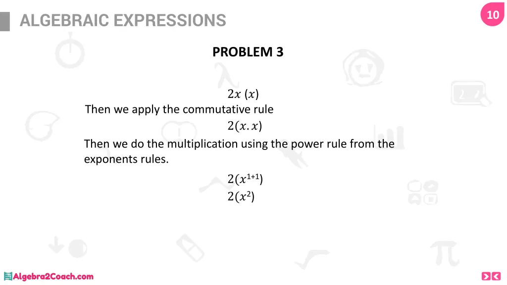 algebraic expressions 9