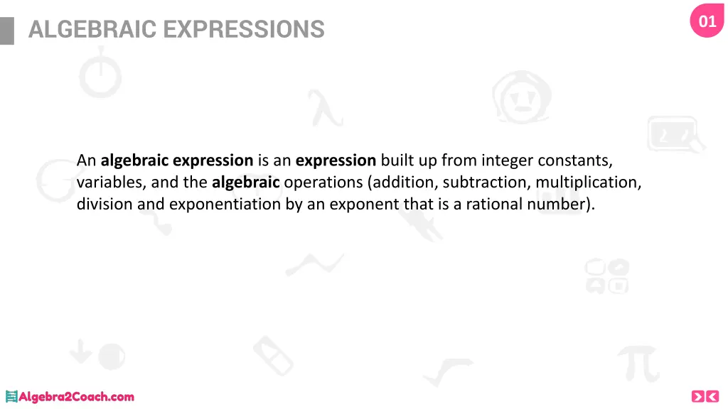 algebraic expressions