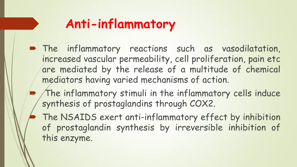 anti inflammatory