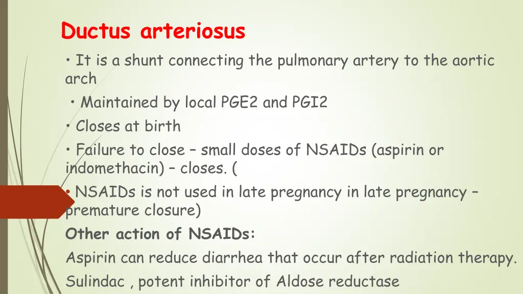 ductus arteriosus it is a shunt connecting