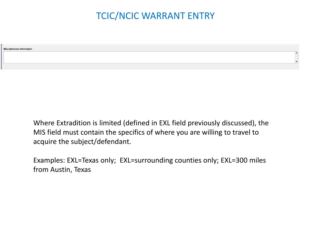 tcic ncic warrant entry 23