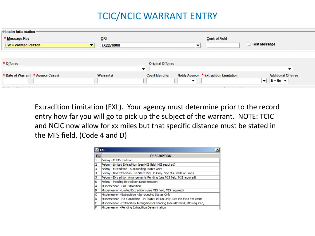 tcic ncic warrant entry 4