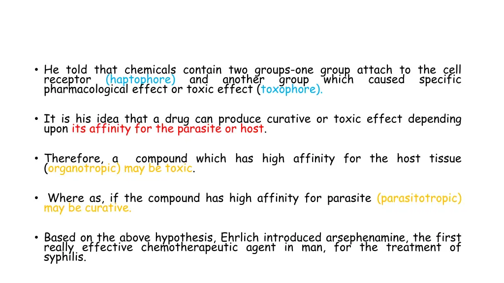 he told that chemicals contain two groups