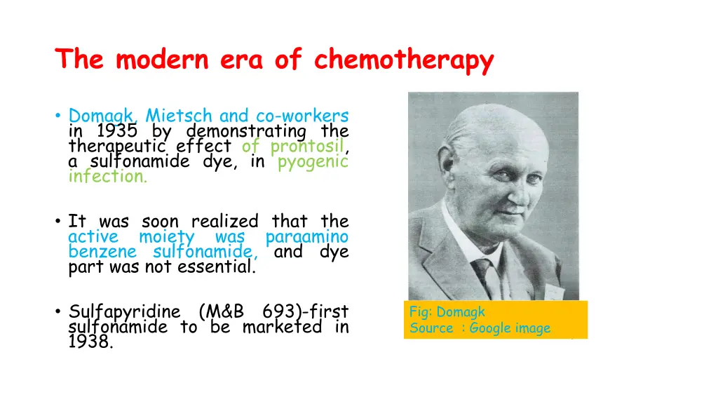 the modern era of chemotherapy