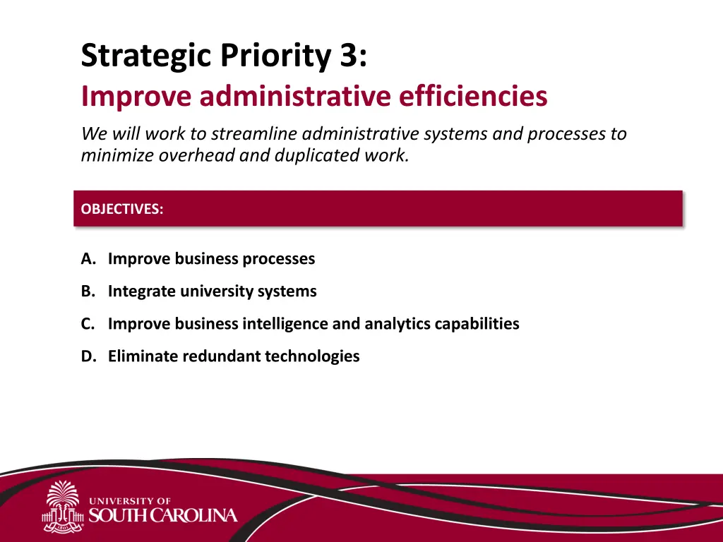 strategic priority 3 improve administrative