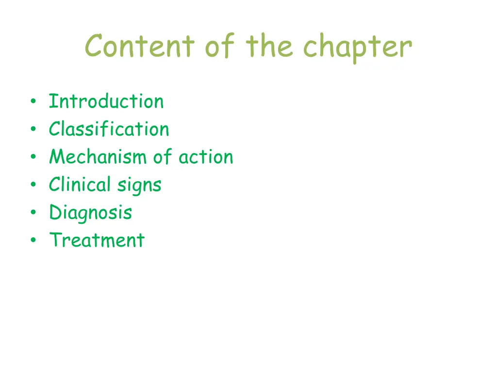 content of the chapter