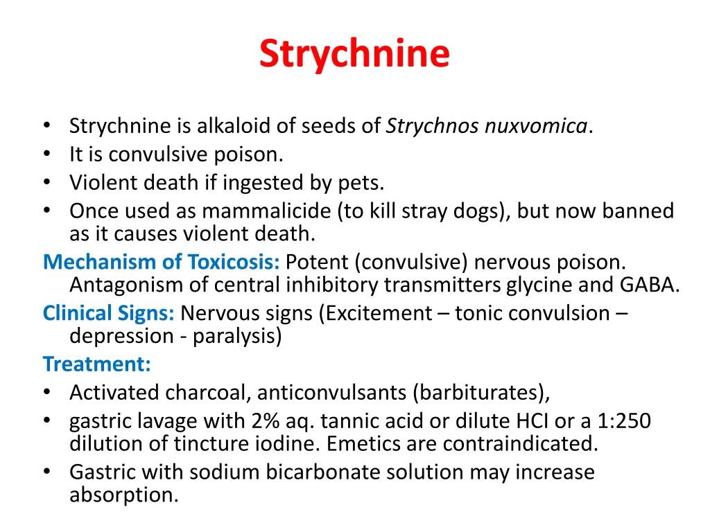 strychnine