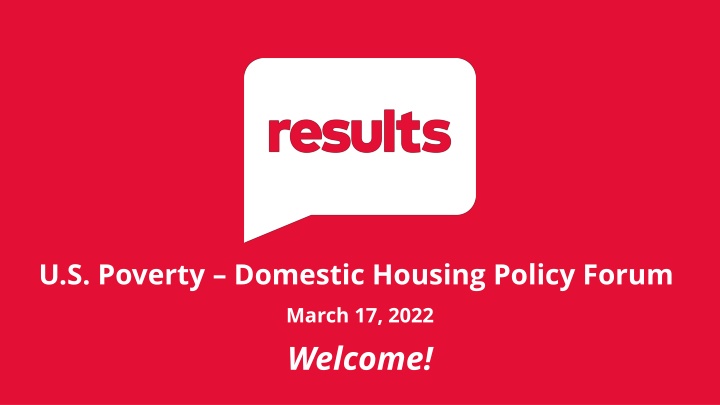 u s poverty domestic housing policy forum march