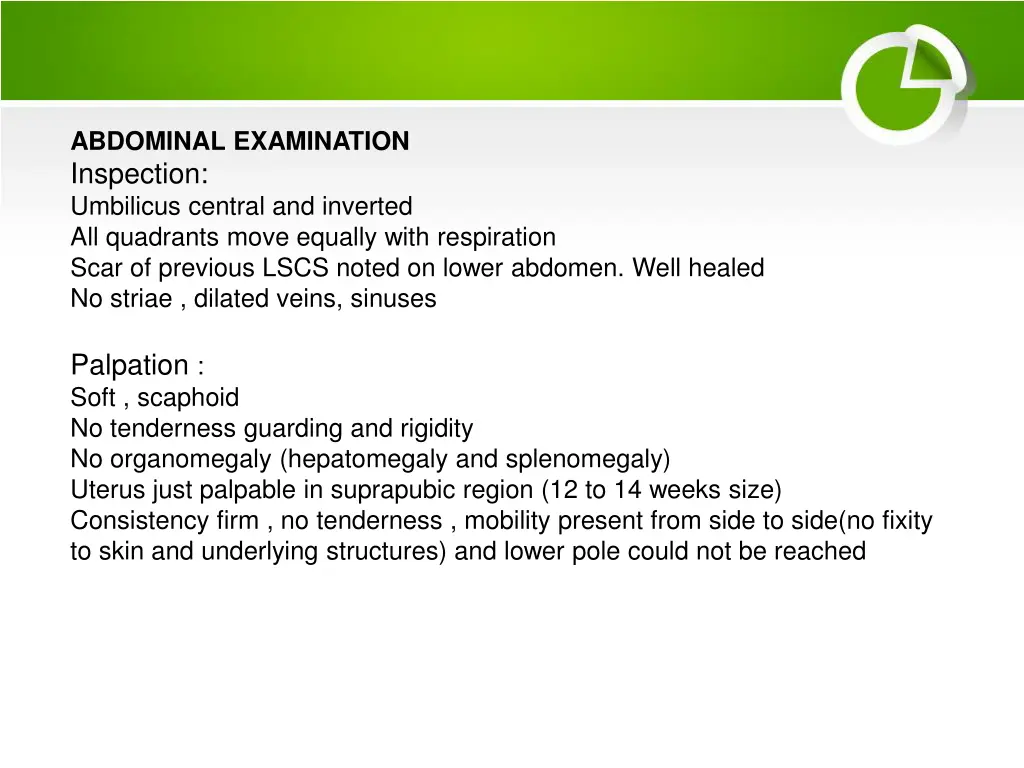 abdominal examination inspection umbilicus