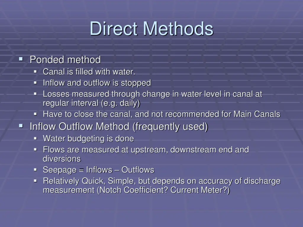 direct methods