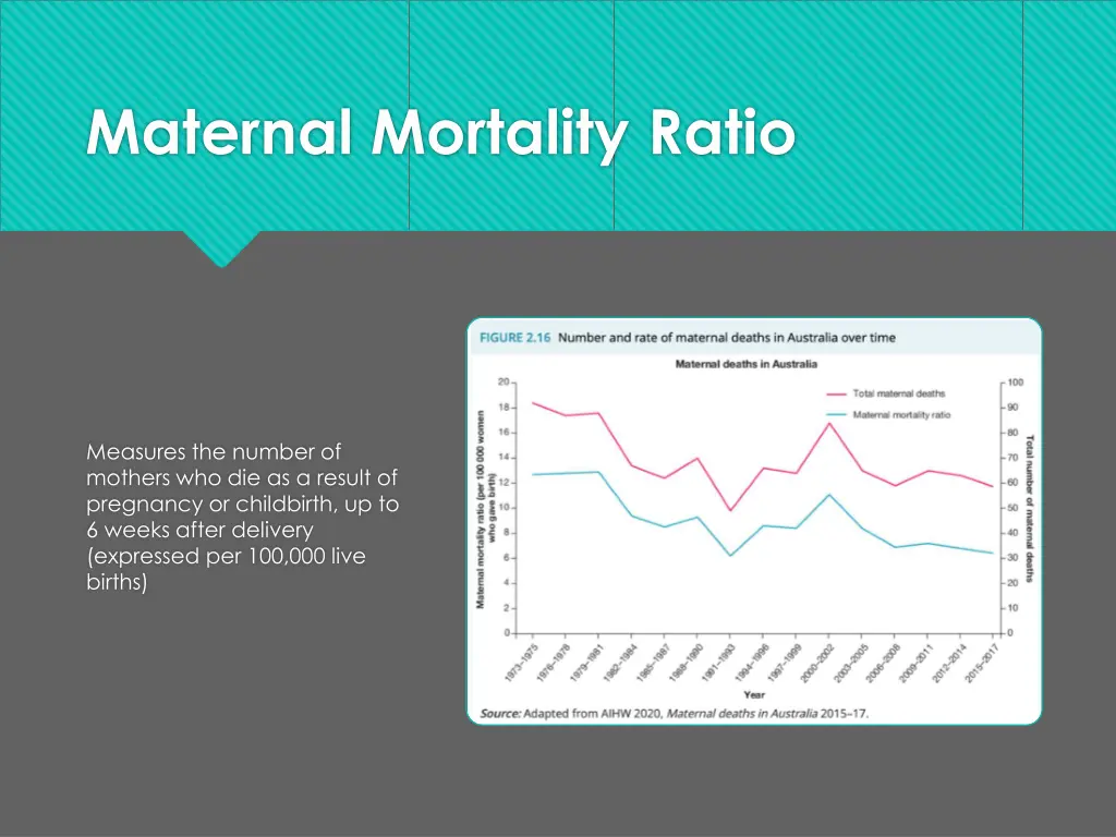 maternal mortality ratio