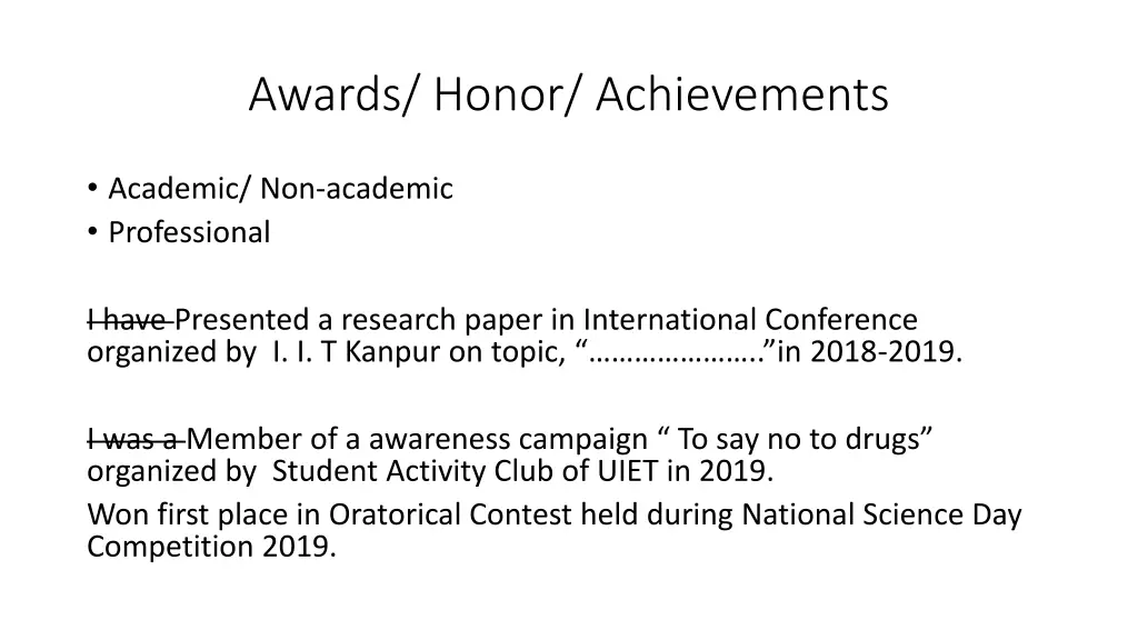 awards honor achievements