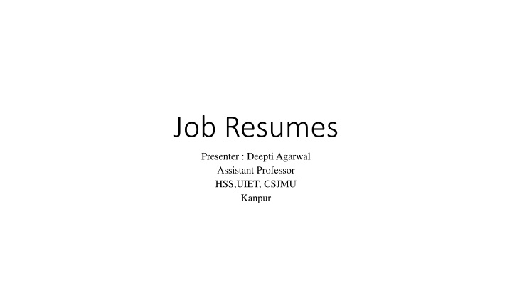 job resumes