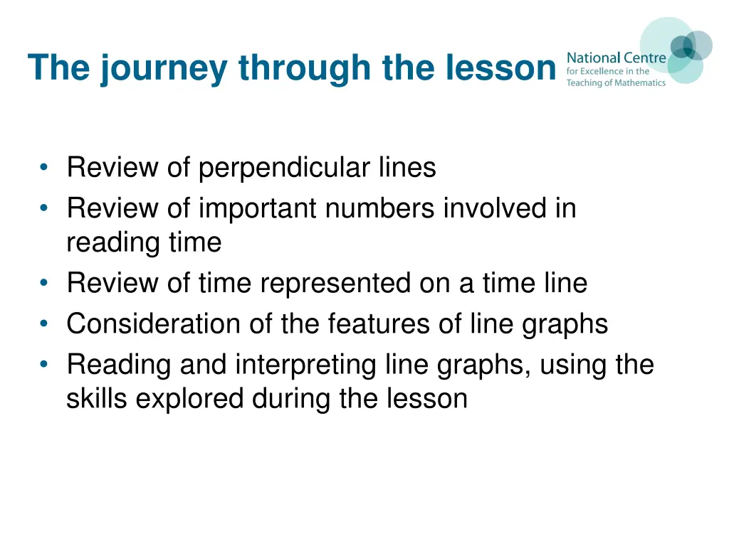 the journey through the lesson