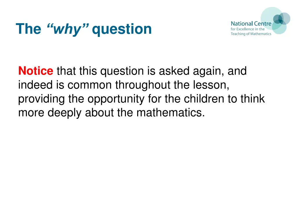 the why question 1