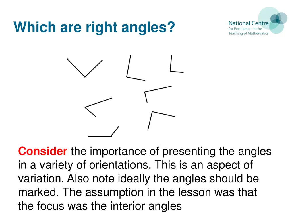 which are right angles