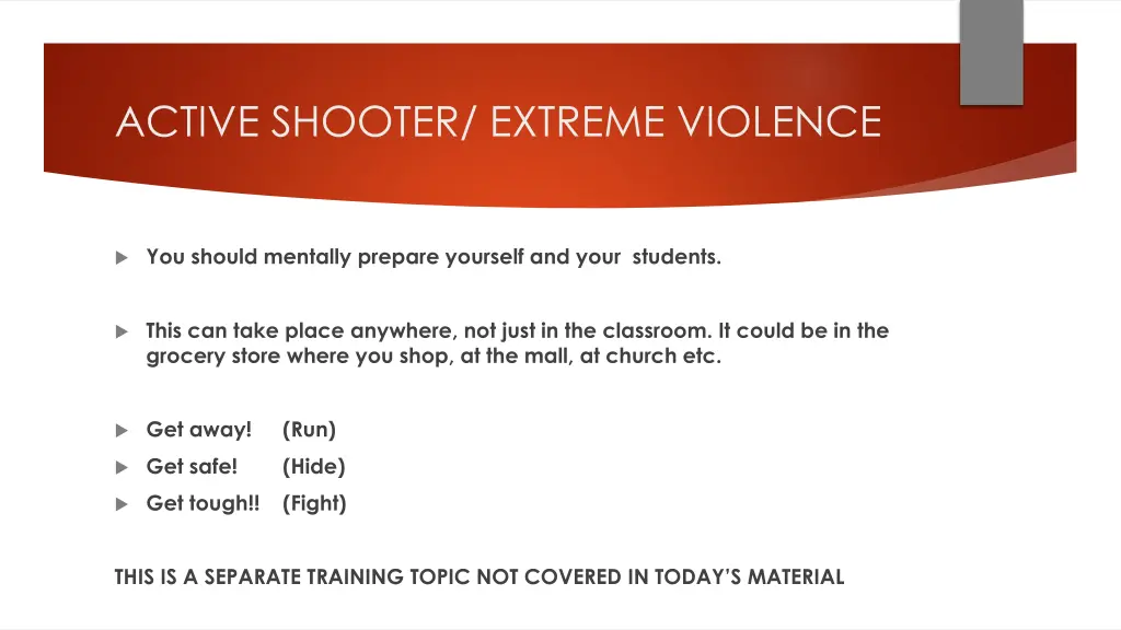 active shooter extreme violence