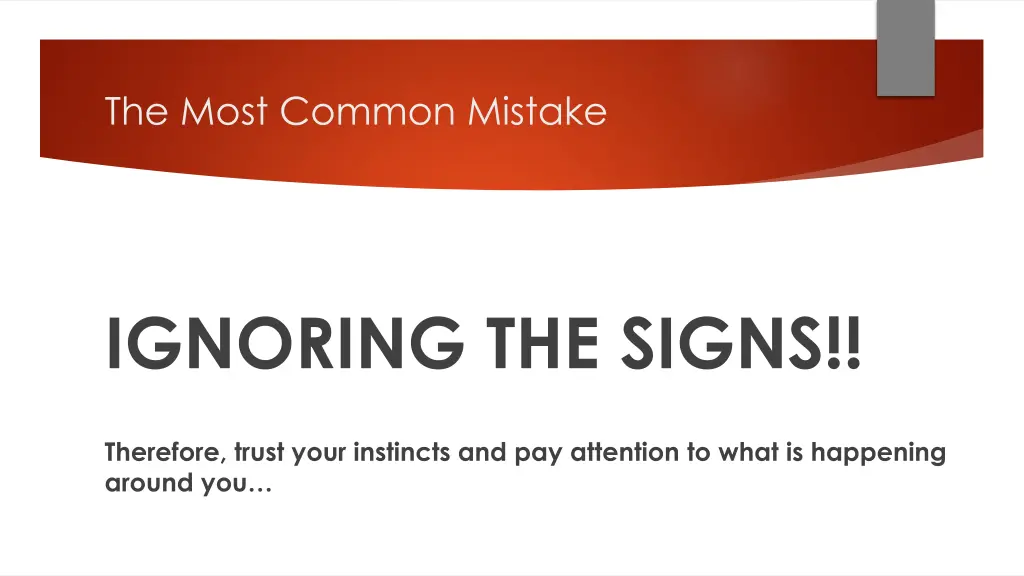 the most common mistake