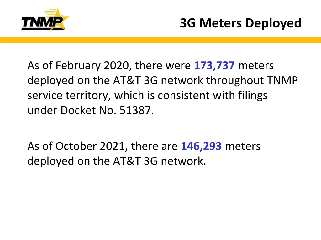 3g meters deployed