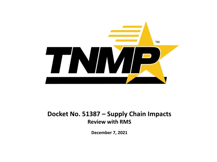 docket no 51387 supply chain impacts review with