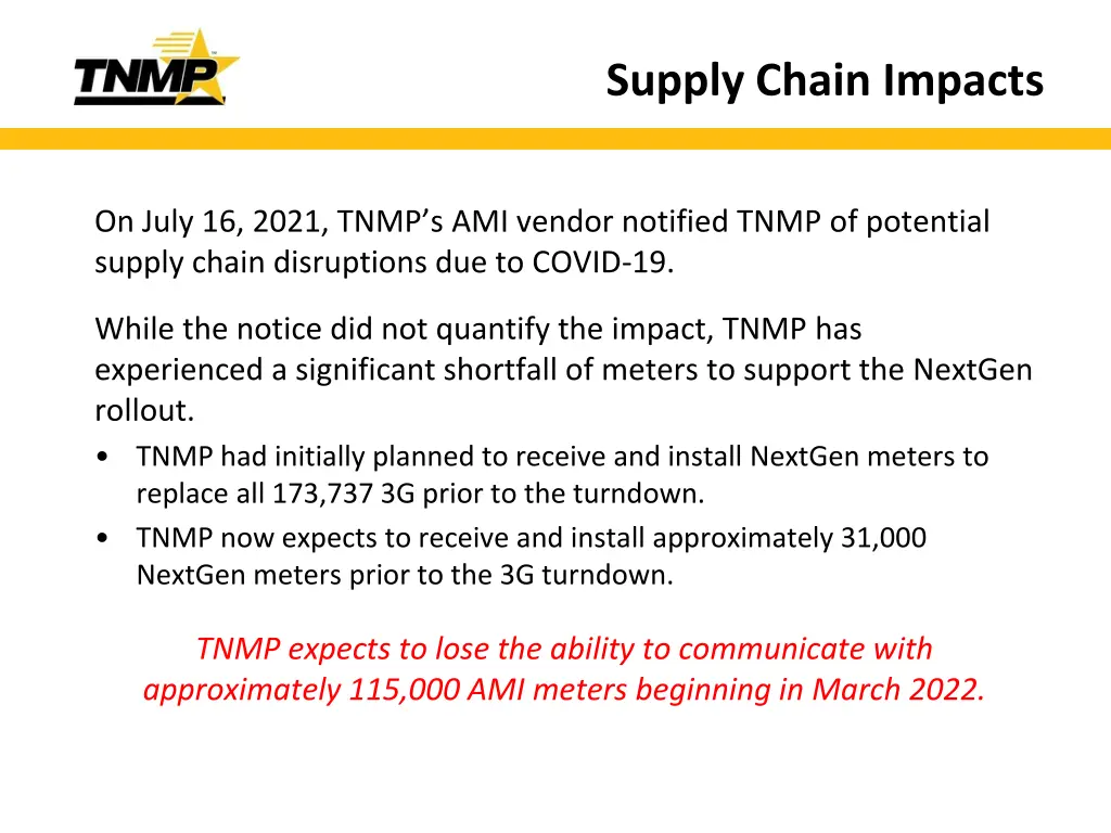 supply chain impacts