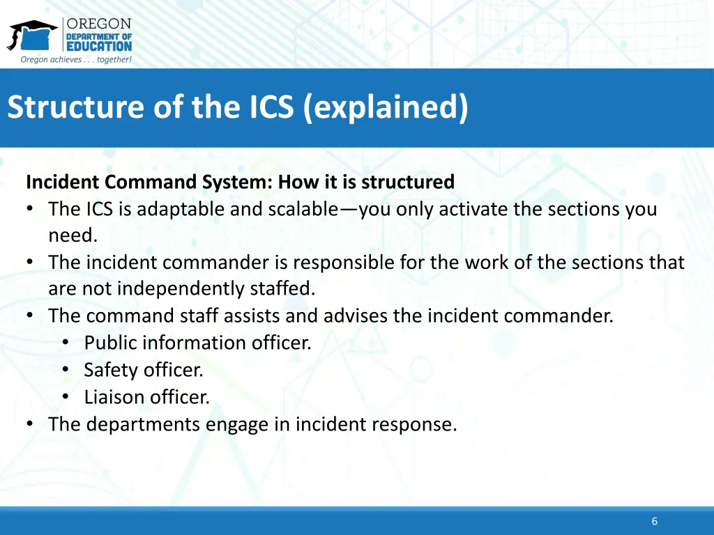 structure of the ics explained