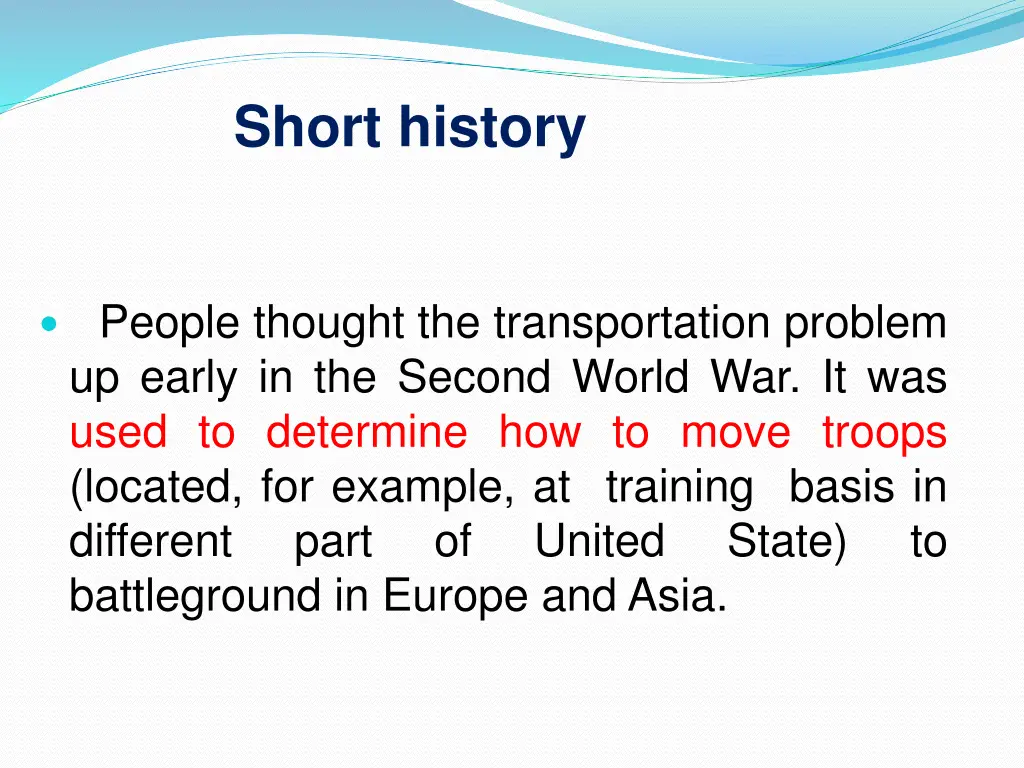 short history