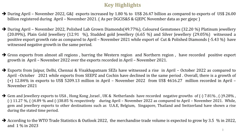 key highlights