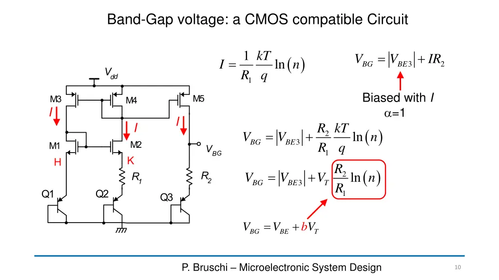 band gap voltage a cmos compatible circuit