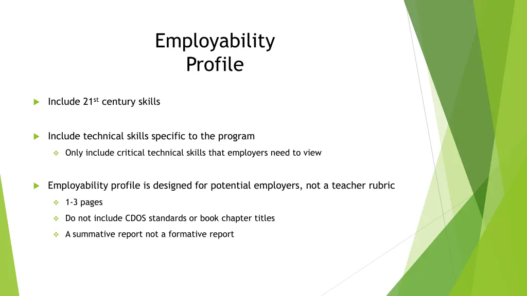 employability profile