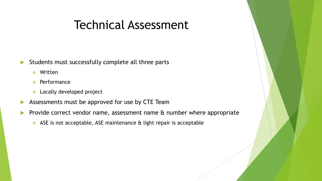 technical assessment