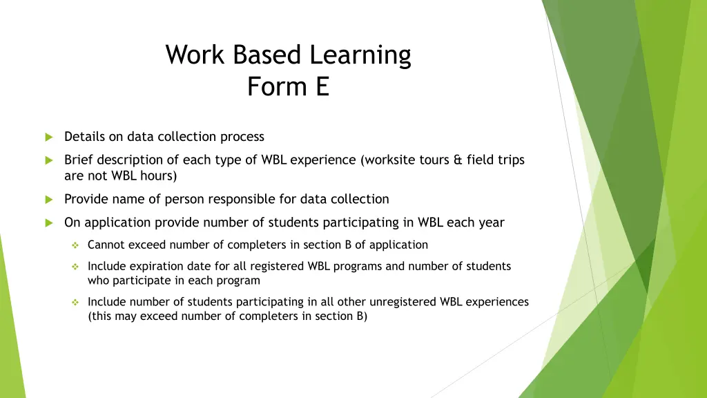 work based learning form e