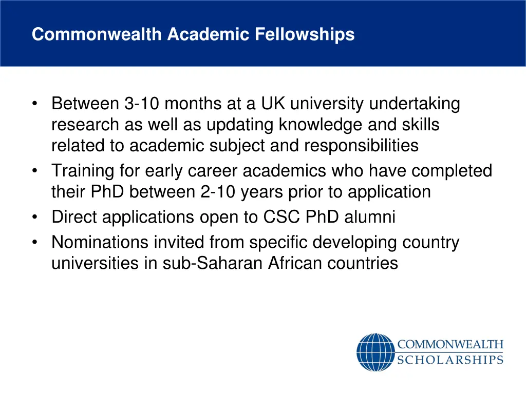 commonwealth academic fellowships