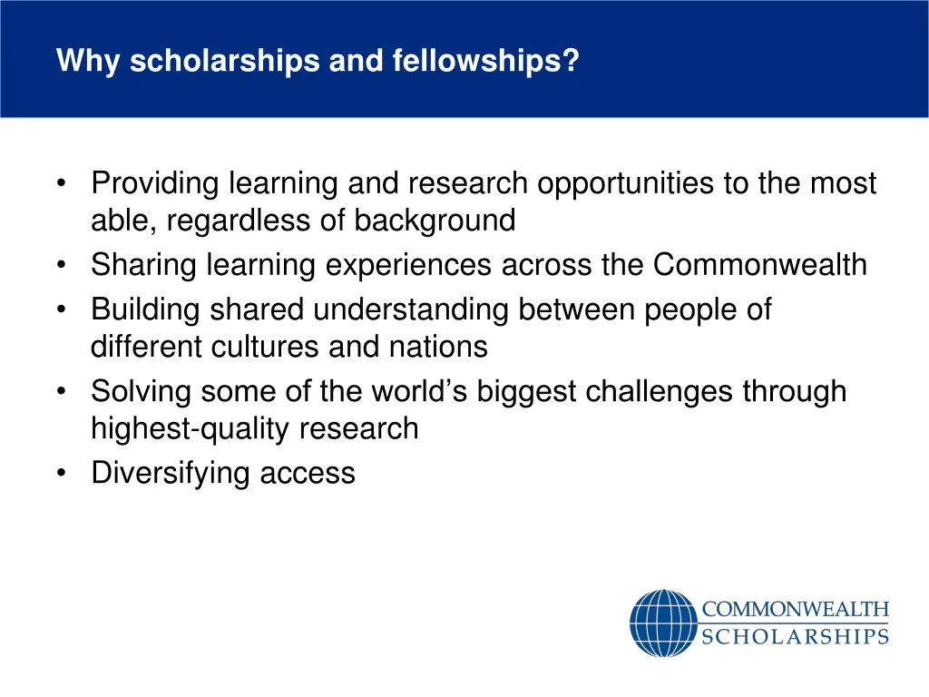 why scholarships and fellowships