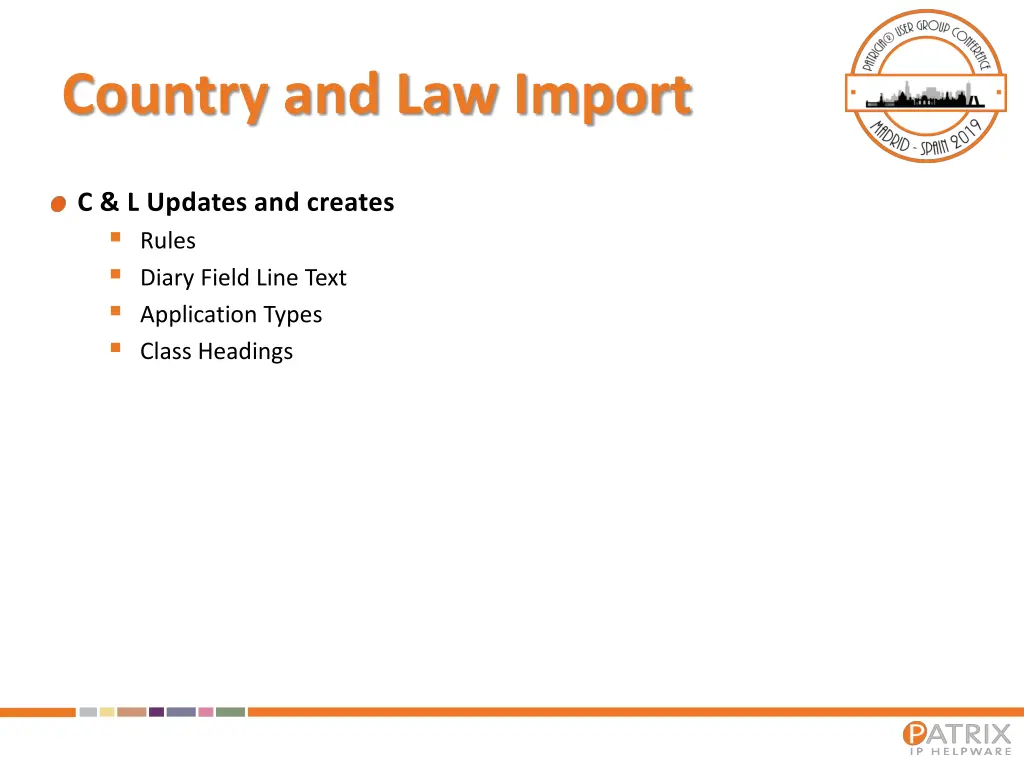 country and law import 2