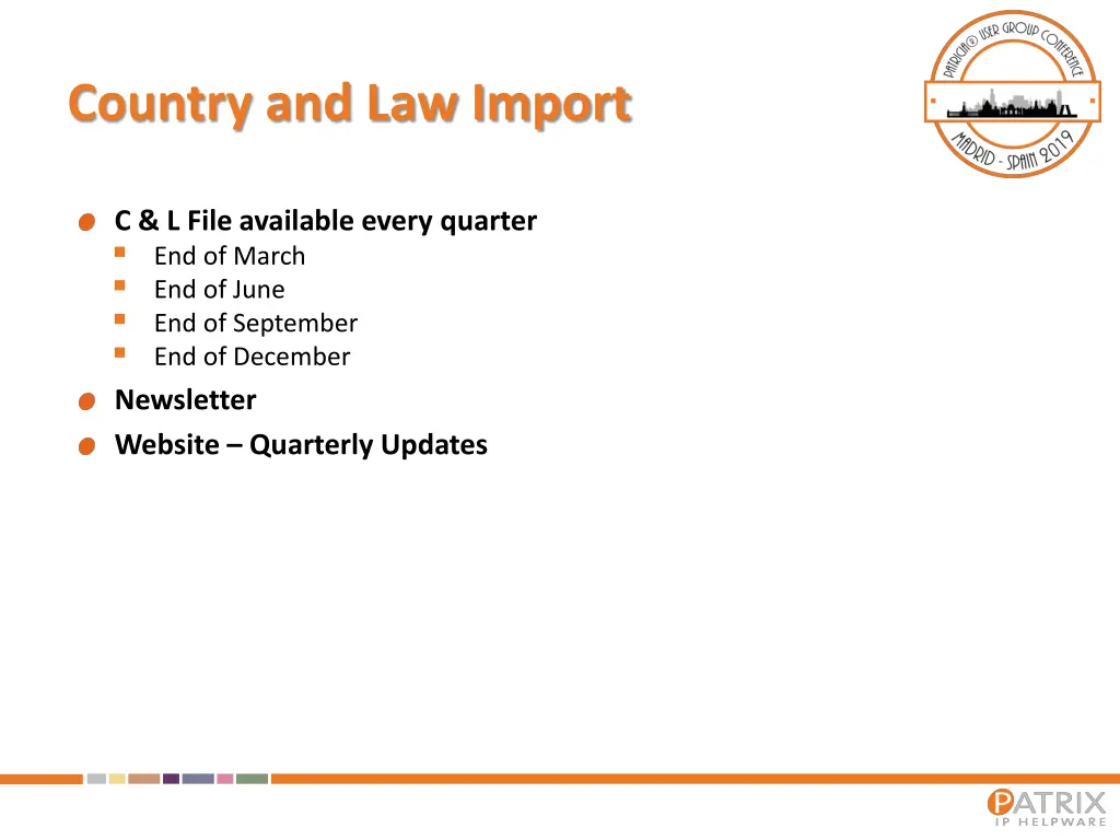 country and law import