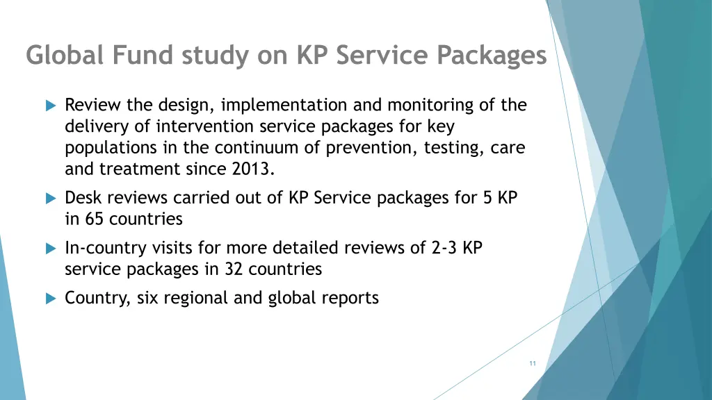 global fund study on kp service packages