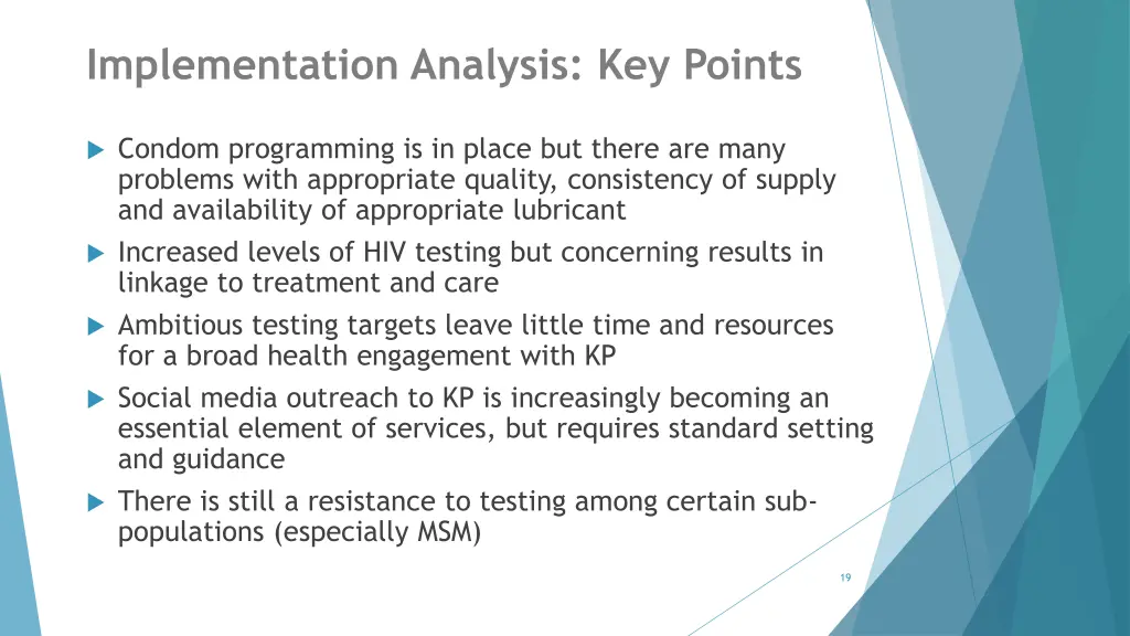 implementation analysis key points