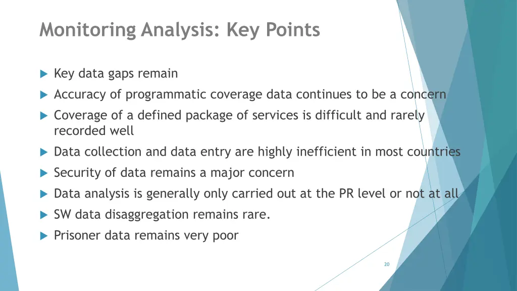 monitoring analysis key points