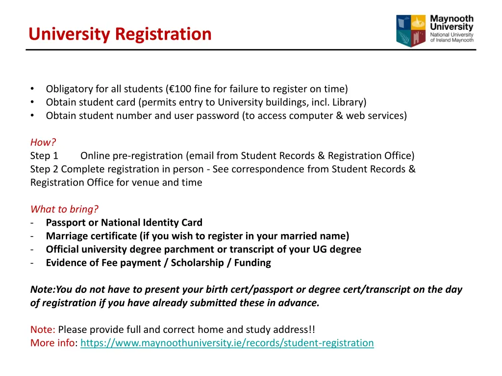 university registration