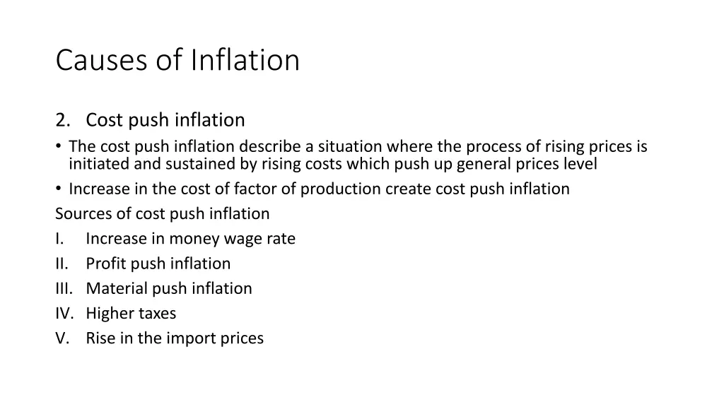 causes of inflation 1