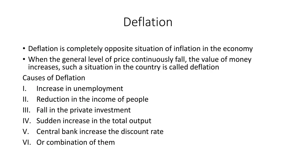 deflation