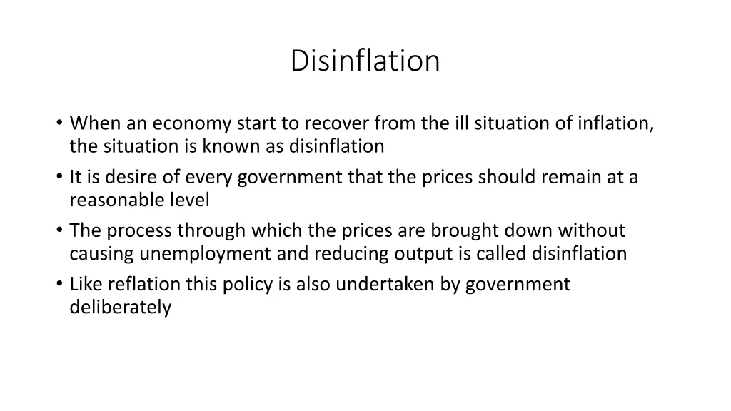 disinflation