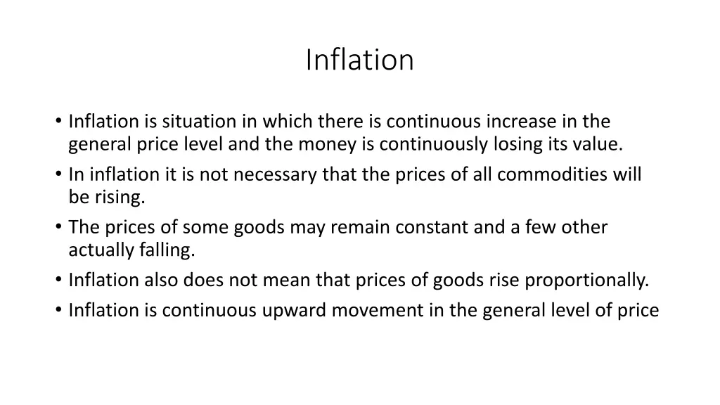 inflation