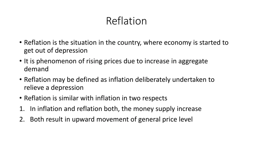 reflation