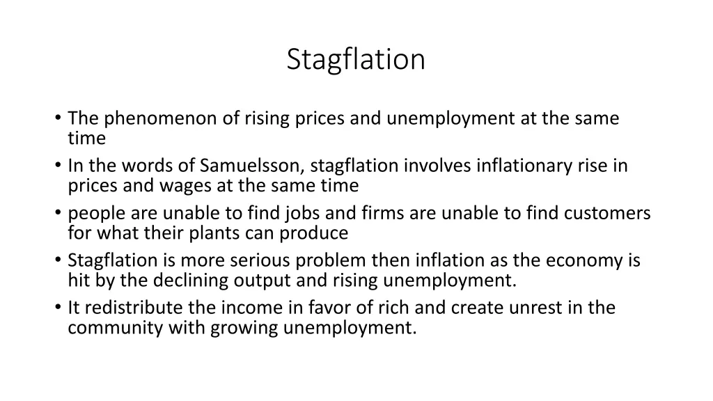 stagflation