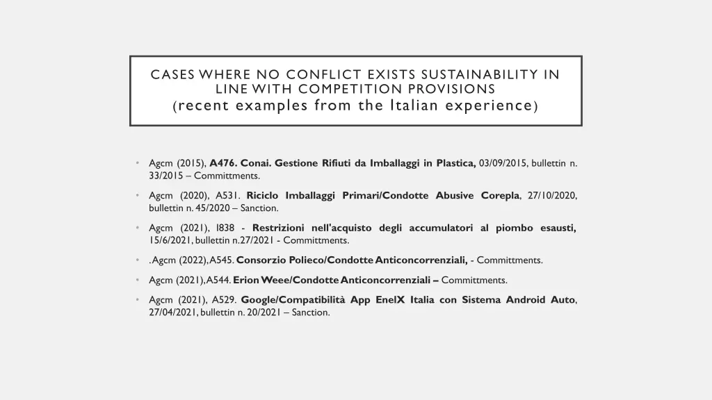 cases where no conflict exists sustainability